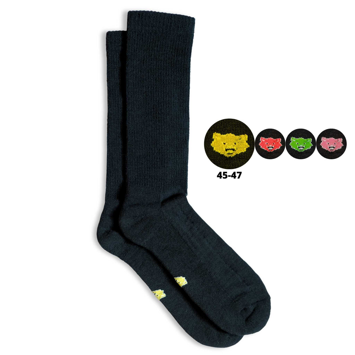 Merino wool socks with colour-coding