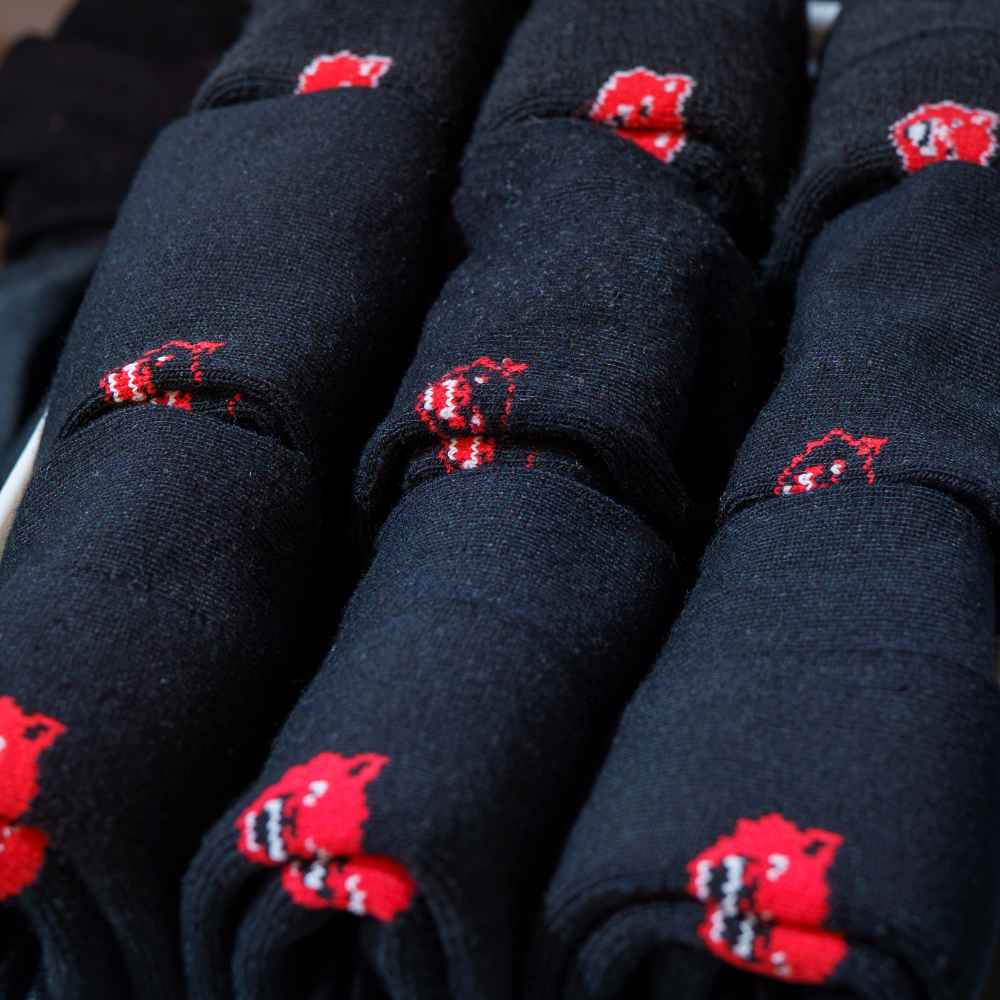 Strong bamboo socks with colour-coding