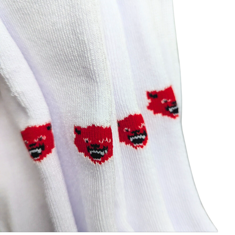 Strong white bamboo socks with colour-coding