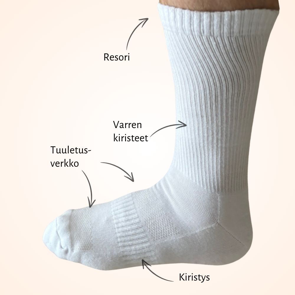 Strong bamboo socks with colour-coding